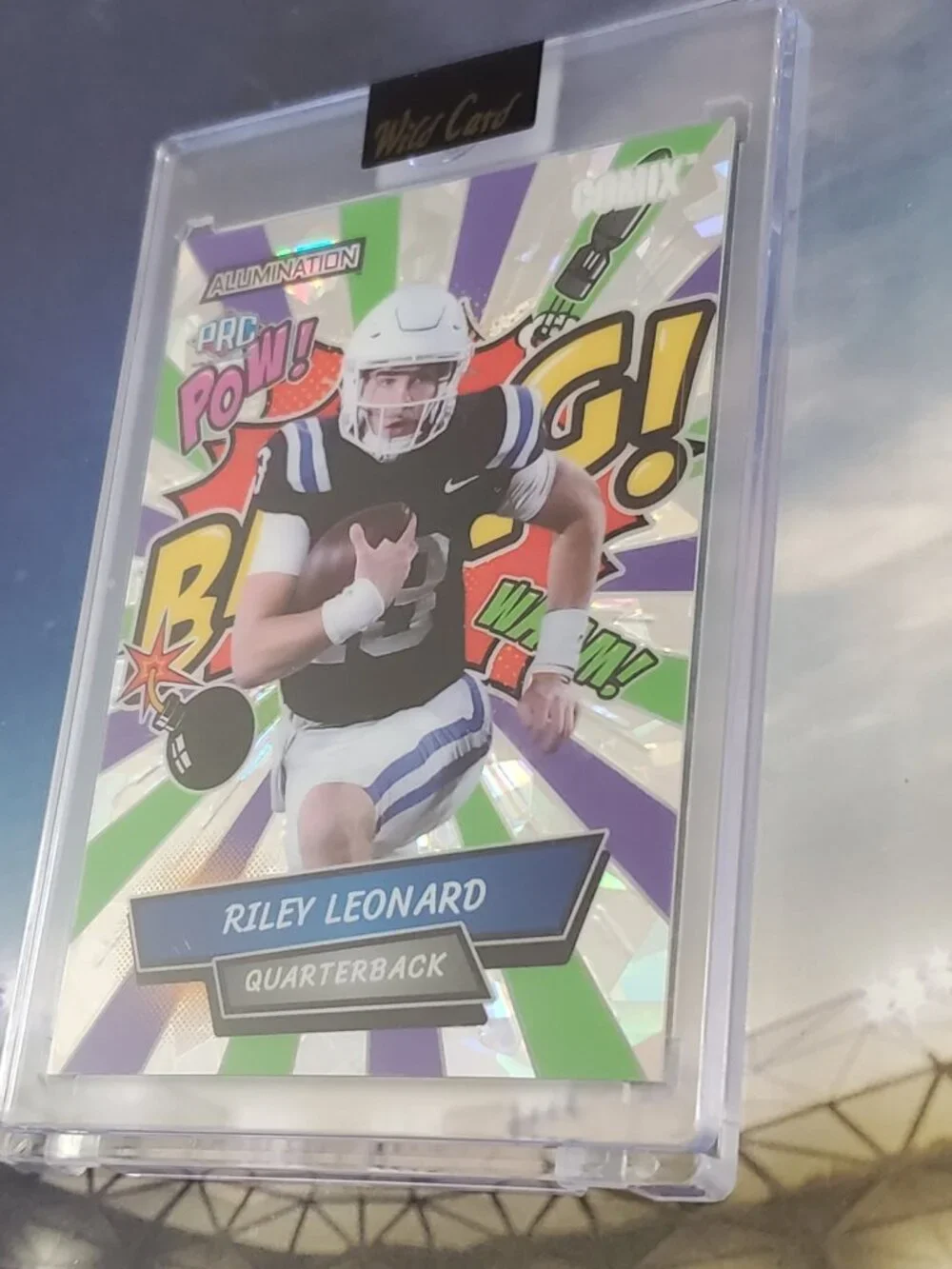 Riley Leonard  2023 Wild Card Alumination 4/4 COMIX  BANG PRC -Colts AC-RL